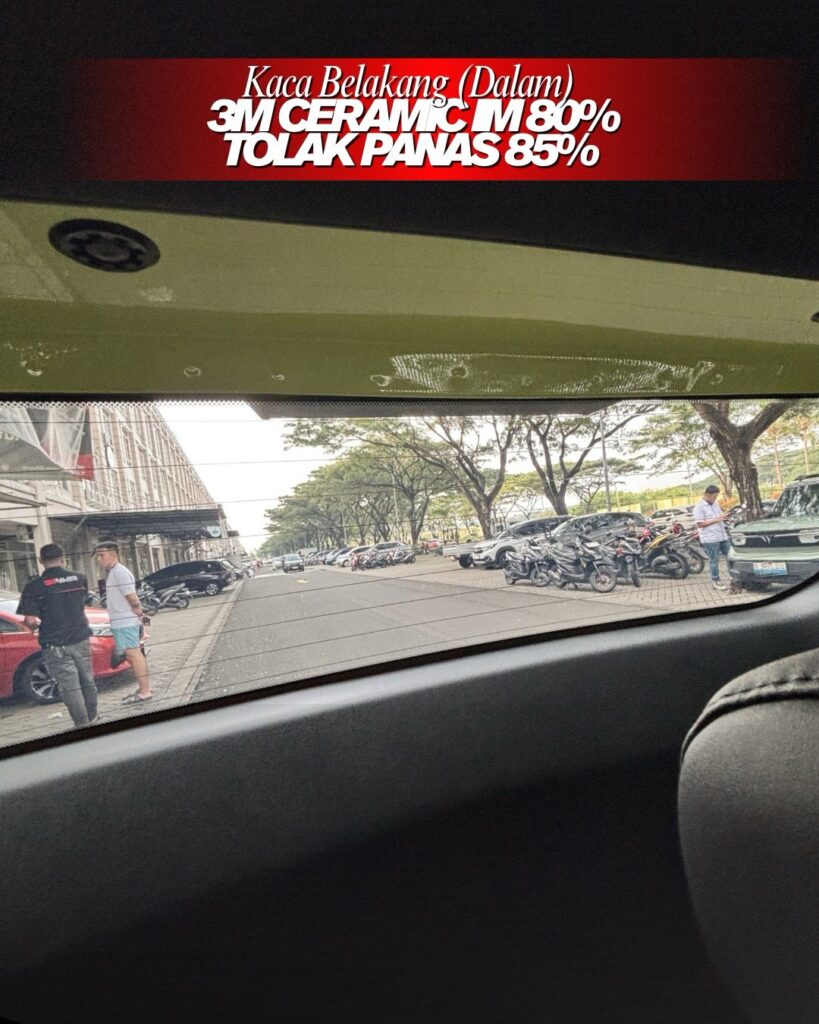 Tampak Dalam Kaca Film 3M Ceramic IM 80