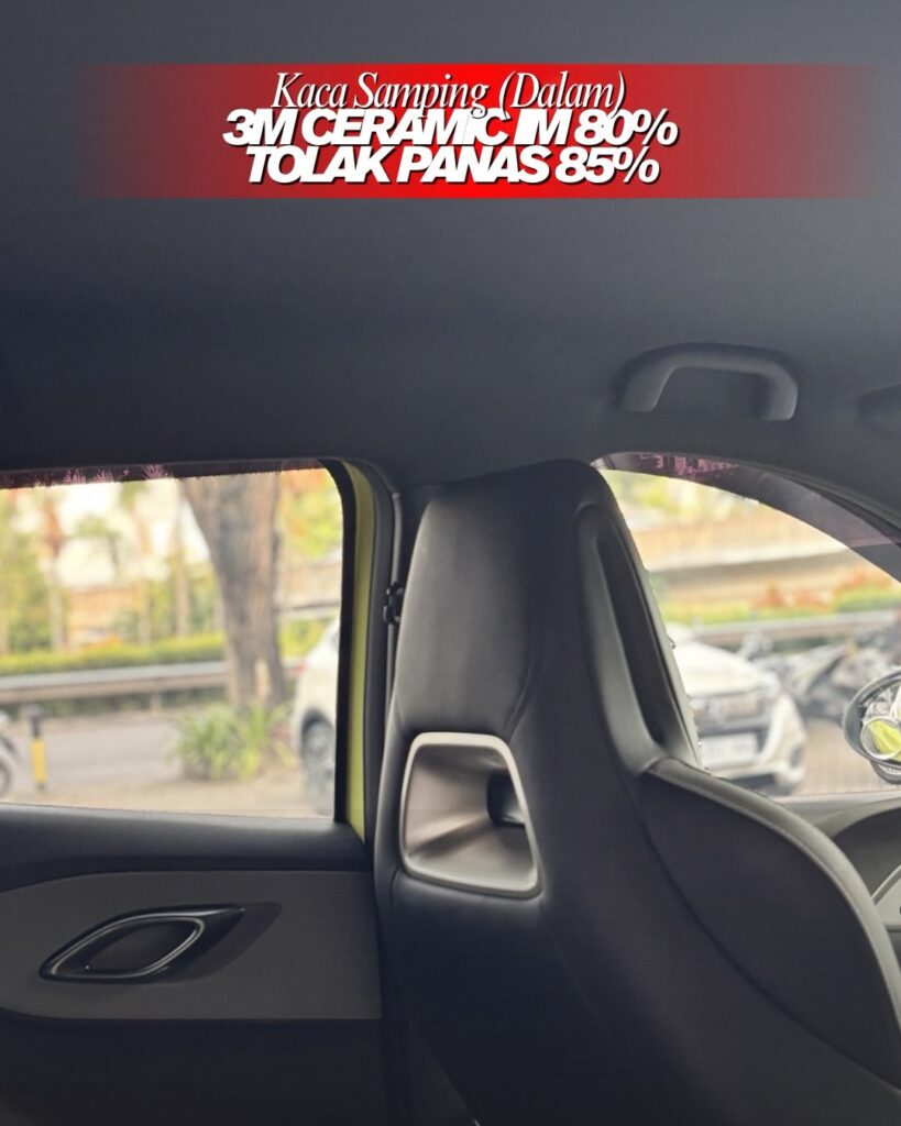 Tampak Dalam Kaca Film 3M Ceramic IM 80