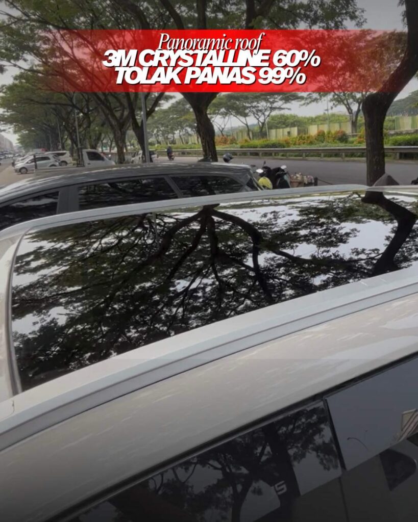 Kaca Film Mobil Listrik 3M Crystalline 60%