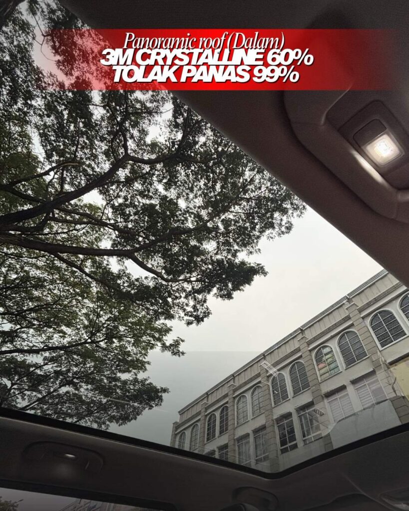 Tampak Dalam Kaca Film 3M Crystalline 60%