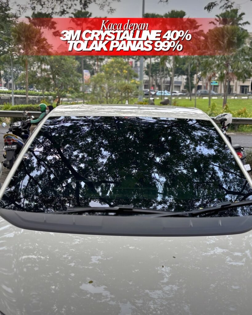 Kaca Depan dengan Kaca Film 3M Crystalline by Kalatin Dealer Resmi Kaca Film 3M