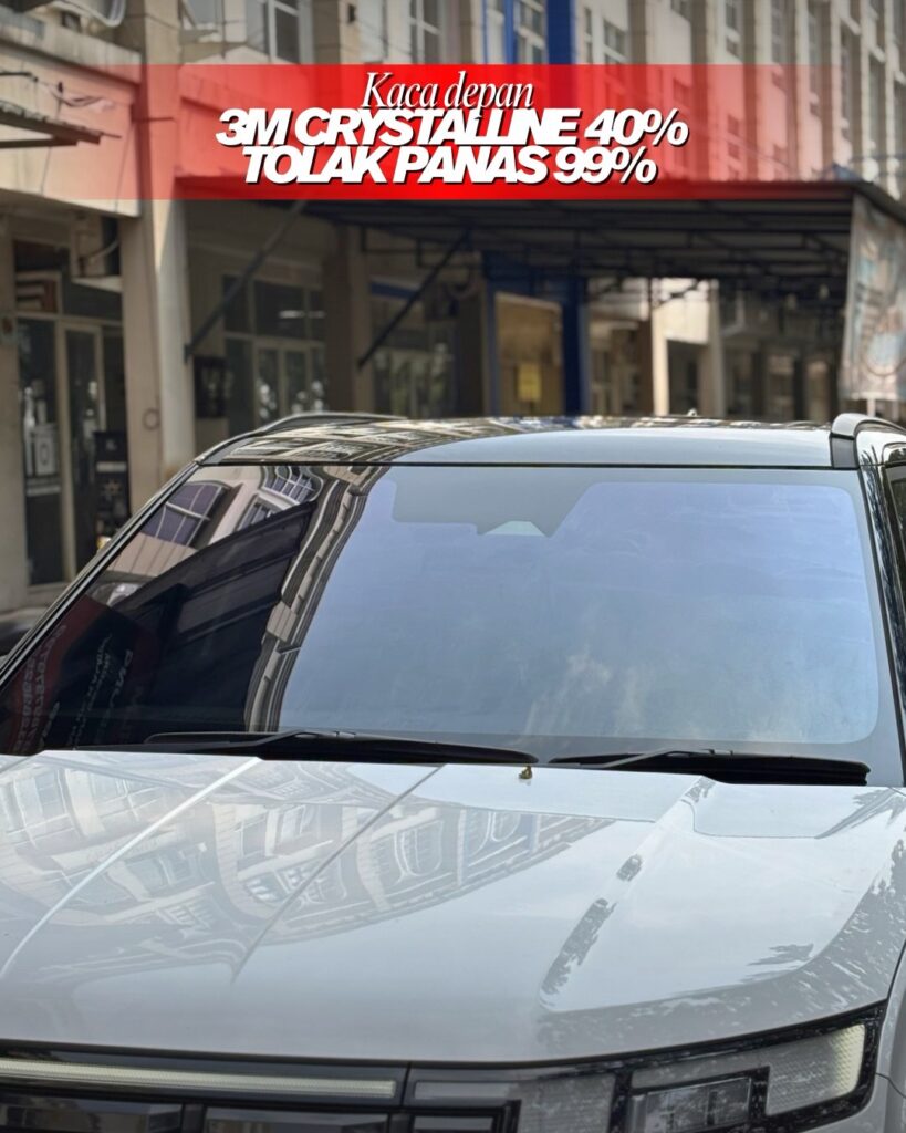 Kaca Depan dengan Kaca Film 3M Crystalline 40% by Kalatin Dealer Resmi Kaca Film 3M