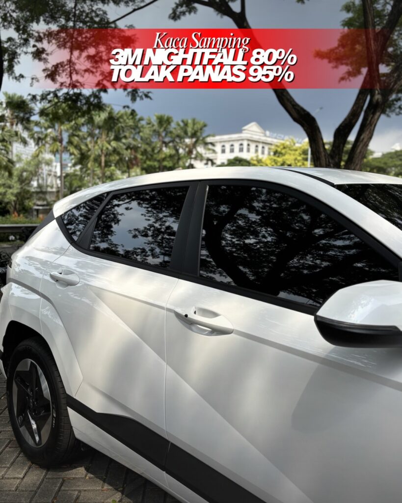 Kaca Film 3M Nightfall 80% on Hyundai Kona by Kalatin